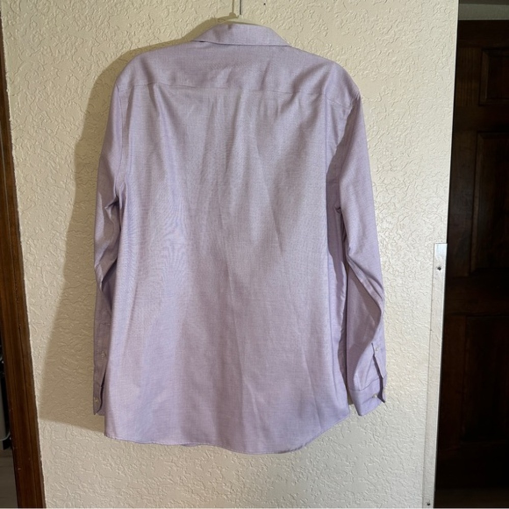 Banana Republic Men's Dress Shirt Non-Iron Burgundy Mini Checked Button Down‎ L - Picture 6 of 12